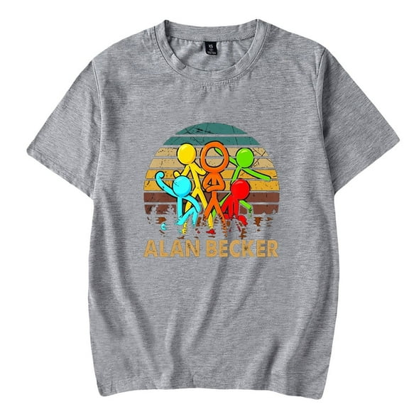 Alan Becker Merch T-shirt Classic Casual Short-sleeved Men And Women Summer Hip-hop Wear
