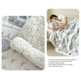 thumbnail image 7 of Double Layer Flannel Throw Blanket Lightweight Warm Nap Cover for Sofa Office Comfort(Gray,39"×28"), 7 of 7