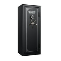 Heritage 24 Gun Fire and Water Safe with Electronic Lock, Backup Key, Black, Long Gun Safe Model 24EBH