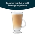 thumbnail image 2 of Libbey Catalina Irish Coffee Mugs Set of 6, Timeless Raised Edge Glass Cappuccino Cups, 9 oz Elegant Clear Espresso Mugs for Coffee, Shakes and More, 2 of 6