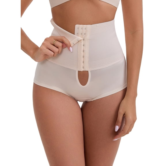 DARING DIVA Women's High-Waisted Shaper Knickers Tummy Control Half-Hip Shorts 3XL White