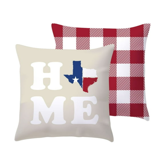 Mainstays 2-pack Texas Home Reversible Outdoor Throw Pillow, 16 inch, Multicolor
