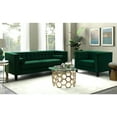 thumbnail image 2 of Inspired Home Rin Velvet Club Chair Button Tufted Square Arms Tapered Legs Modern, Hunter Green, 2 of 9