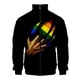 thumbnail image 3 of Chaqueta con cremallera y estampado 3D de arcoíris LGBT para hombres y mujeres, abrigo de manga larga con patrón colorido, chaquetas holgadas deportivas de calle a la moda, 3 of 5