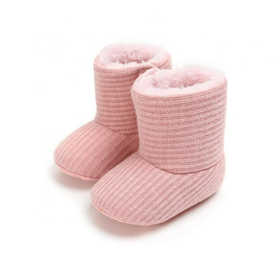 Baby Girls Boys Warm Snow Boots for Infant,Soft Fleece Knitted Winter Warmer First Walker Booties for Newborn Unisex 0-18M