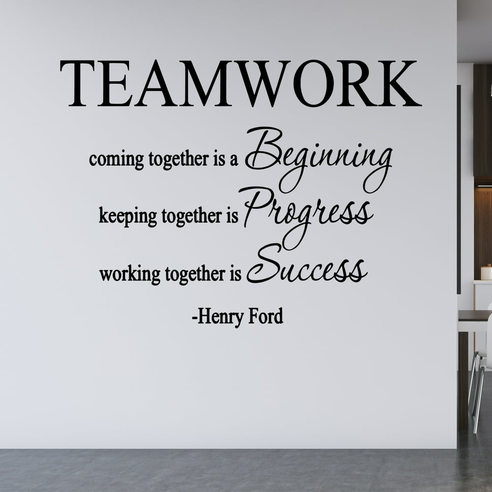 VWAQ Teamwork Coming Together Is A Beginning Wall Decal