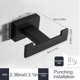 thumbnail image 3 of sweethay Gancho de baño Colgador de acero inoxidable Adhesivo Ganchos montados en la pared Estante Toallas Estante de almacenamiento Accesorios Type2 NO2, 3 of 6