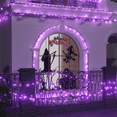 thumbnail image 4 of MoNiBloom 3 Pack 43Ft Halloween Fairy Lights with 8 Mode Controller, 100 Bulbs and Timer, Reusable Purple Color String Lights for Outdoor & Indoor, Power by Charge, 4 of 10