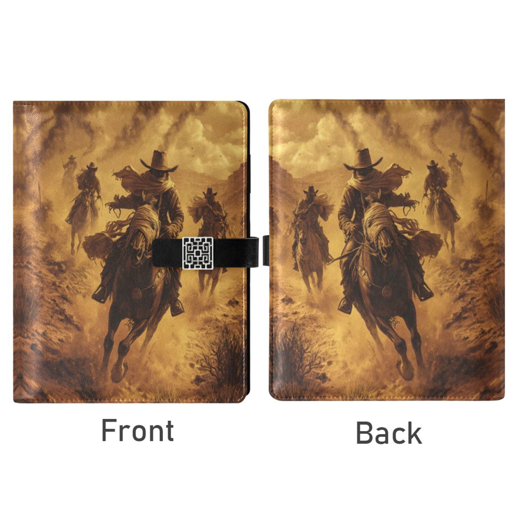 Leather Planner Leather Notebook Notebook Journal Binder Design Pen Pocket Design Convenient for Storage Riding Cowboys