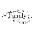 thumbnail image 1 of Pegatina de pared con letras familiares, murales artísticos de pared con patrón Visible de doble cara, decoración del hogar, calcomanías de pared, 1 of 9