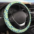thumbnail image 4 of Uemuo Cute Dinosaur Blue Green Printed Car Elastic Steering Wheel Cover - Universal Car Accessory for Diverse Cars Anti-Slip, and Comfortable- 15", 4 of 8