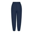 thumbnail image 4 of XuJwPNcy Women's Cotton Linen Pants Baggy Tapered Trousers with Pockets Elastic Waisted Cinch Bottom Lounge Pants, 4 of 5