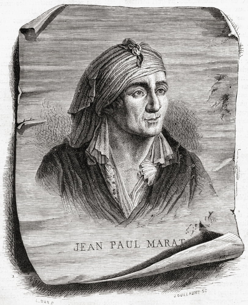 Jean-Paul Marat1743-1793 French Politician Physician And JournalistEngraved By J Guillaume After L Mar From Histoire De La Revolution Francaise By Louis Blanc Canvas Art - Ken Welsh Design Pics (13 x