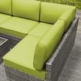 thumbnail image 5 of Yalissey Outdoor Replacement Cushions for Patio Furniture,Water-Resistant Sofa Cushions for Rattan Wicker Sectional Patio Conversation Sets,14-Piece Outdoor Couch Cushions Patio Sofa,Grass Green, 5 of 7