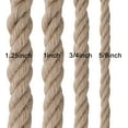 thumbnail image 6 of Jute Rope,1 1/4 inch x 50 F Natural Twisted Manila Heavy Duty Hemp Ropes for Crafts,Swing for Tree,Gardening, Bundling, Hammock, Nautical, Tug of War, Railings, Home Decorating, 6 of 10