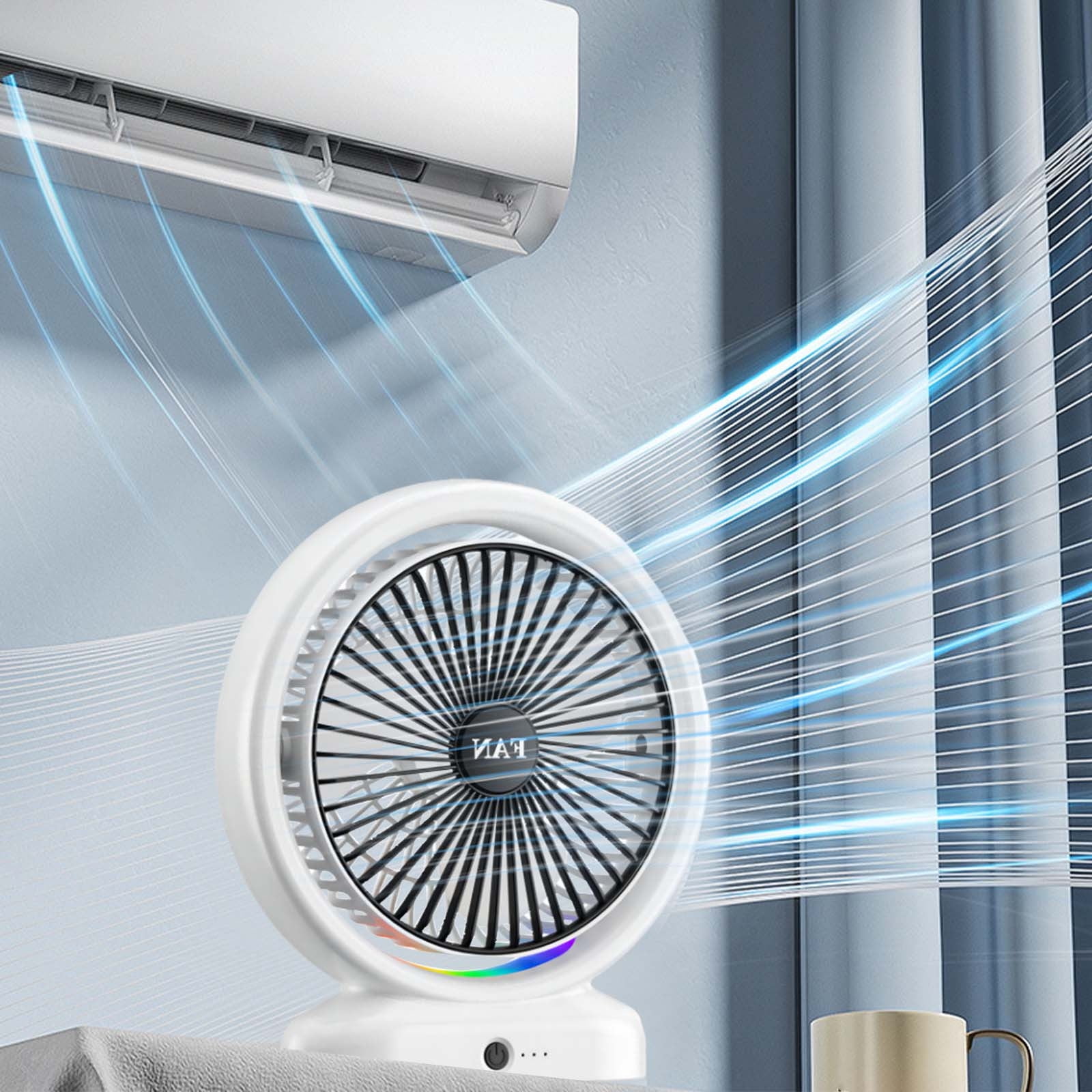 Stijggn Portable Handheld Fan, 3 Speed Settings Up to 12 Working Hours Small and Powerful Fan Wagon Crib Bike Kitchen Travel Gift for Women/Men K*ids