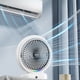 thumbnail image 5 of Campana Para Cocina Three-Speed Mini Desktop Fan Rechargeable Battery Powered Fan With Colorful LED Lights Portable USB Fan Quiet Suitable For Home Office Travel Camping Fan, 5 of 7