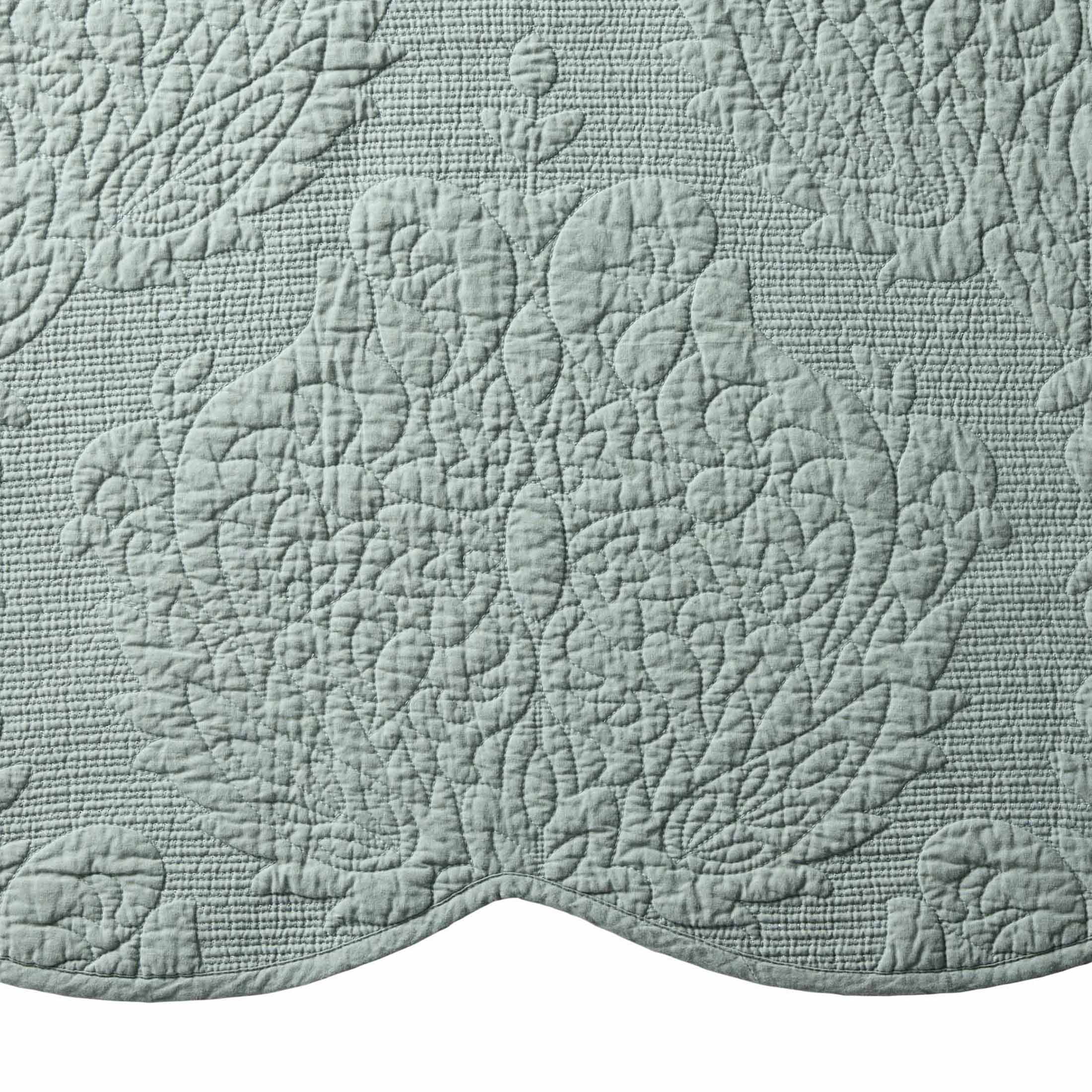 Better Homes & Gardens Paisley Medallion Cotton Pillow Shams, King, Green, 2 Pack