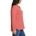 thumbnail image 3 of Jessica Simpson Ladies' Cotton Gauze Relaxed Fit Button Front Collared Shirt (Red, S), 3 of 6