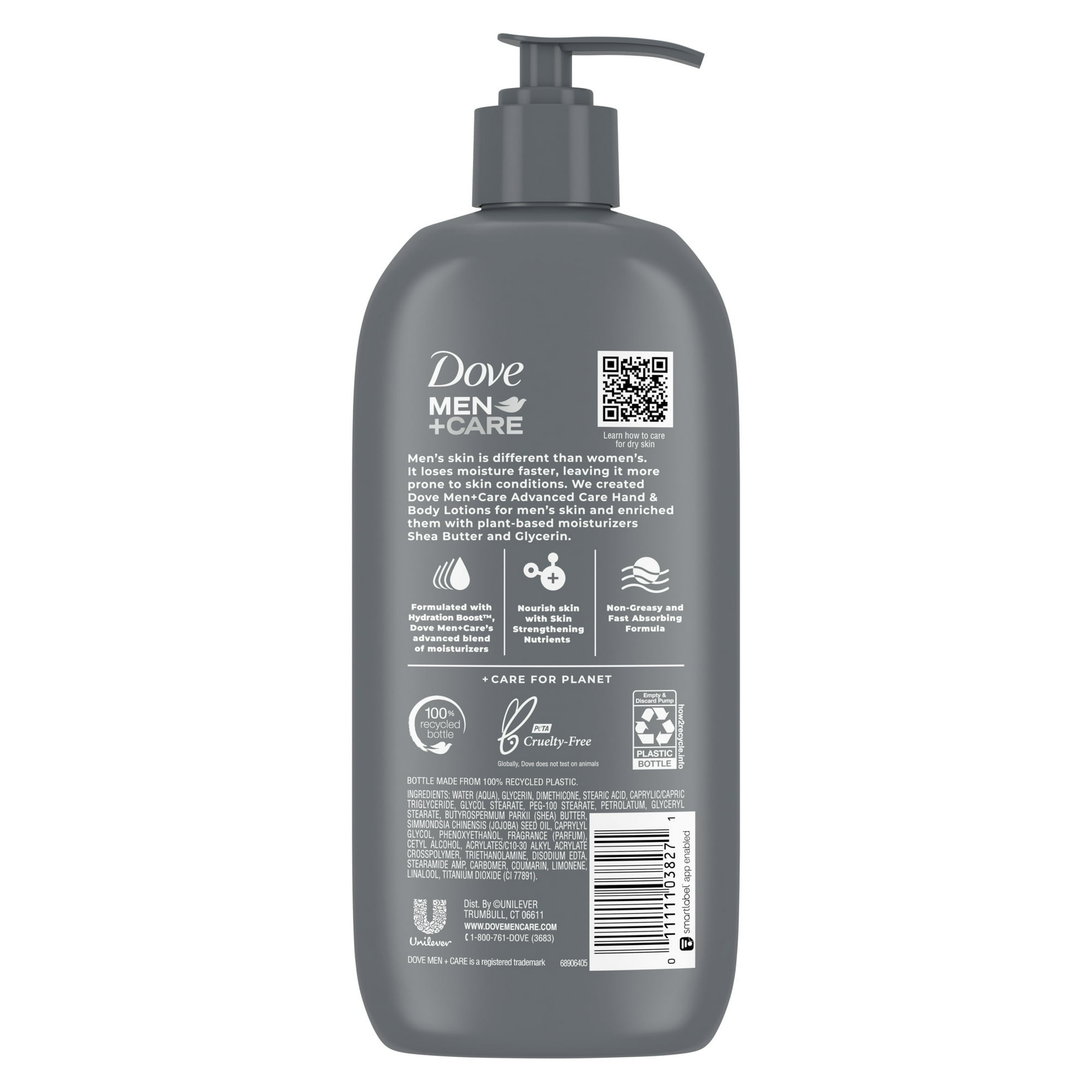 Dove Men+Care Everyday Skin Comfort Non Greasy Hand and Body Lotion, Light, 13.5 fl oz (2 pack)