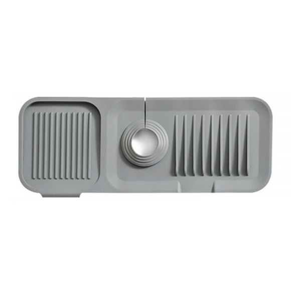 Dark gray drain mat large faucet drain mat kitchen countertop sink drain splash-silicone drain mat
