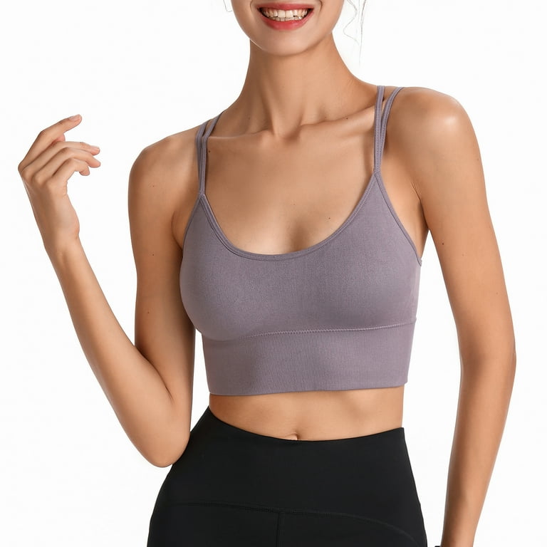 Soft Comfortable Womens Zip Front Sports Bra Adjustable Racerback Gym Tank  Top - China Gym Wear and Sports Wear price