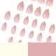 thumbnail image 4 of French Tip Press on Nails Almond Fake Nails Medium False Nails with Gold Tips, 4 of 5