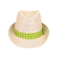 thumbnail image 2 of Polka Dot Band Natural Fedora Straw Hat, 2 of 3