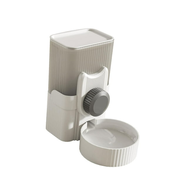 Dispensador de agua automático colgante, bebedero para mascotas con llenado automático, plato de agua, comedero de agua Gris