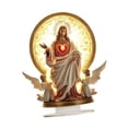 thumbnail image 1 of Figura sagrada de Jesús en 2D, decoración de acrílico para mesa, letrero artístico coleccionable, piso vacacional Jesús y 2 ángeles, 1 of 8