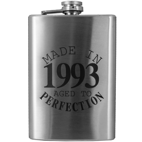 8oz Made in 1993 Aged to Perfection Flask L1