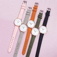 thumbnail image 3 of Resicozy Round Watches for Women Quartz Watch Casual Lightweight Wrist Watches Easy Reader Watch with Leather Strap Light Gray, 3 of 3