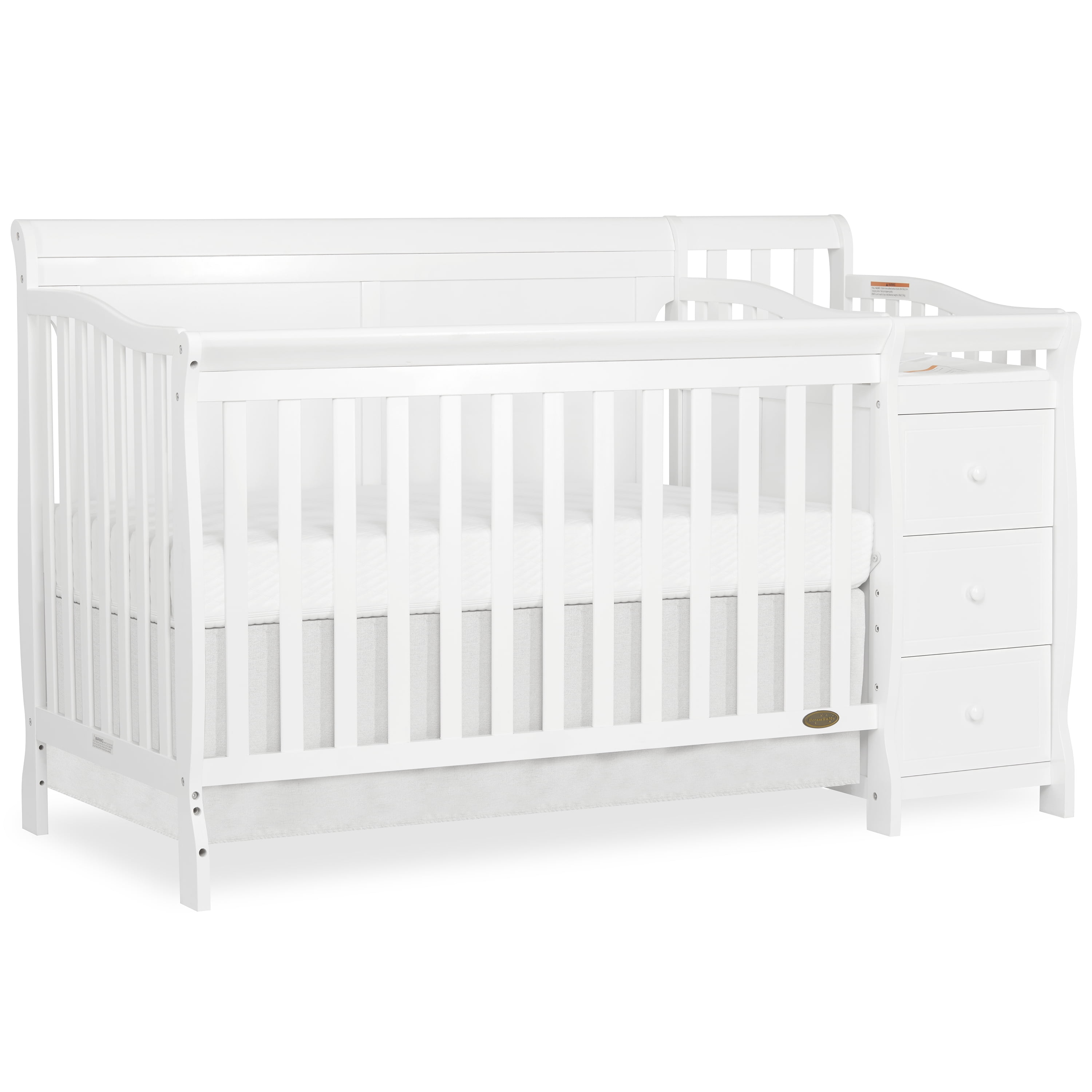 Dream On Me 5in1 Brody Full Panel Convertible Crib in White with