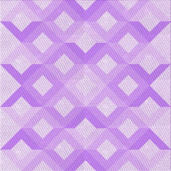 Ahgly Company Indoor Square Patterned Heliotrope Purple Area Rugs, 5' Square