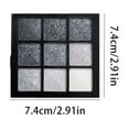 thumbnail image 3 of Eyeshadow Black Gray Silver Glitter Eye Eyeshadow Makeup 9 Colors Cool Toned Glitter Eyeshadow Make Up Black Eyeshadow Makeup Beauty Tools Clearance, 3 of 7