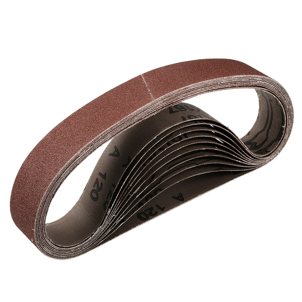 1-1/4" x 21" Abrasive Sanding Belt 120-Grits Aluminum Oxide Sand Belts