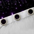 thumbnail image 4 of Homewish Black Purple Kitchen Curtains, Glitter Diamonds Black Out Curtains Pack of 2 (42x63 Each) for Girls, 4 of 5