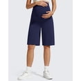 thumbnail image 6 of G4Free BareFeel Maternity Bermuda Shorts Over The Belly Loose Wide Leg Pregnancy Shorts Casual Work, 6 of 8