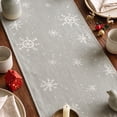 thumbnail image 6 of Smile Grey Snowman Snowflake Let it Snow Christmas Table Runner 13x72 Inch, 6 of 7