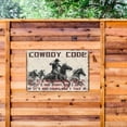 thumbnail image 5 of Noete Cowboy Code Sign Retro Western Metal Tin Sign 12x16 Inch, Vintage Cowboy Code Sign for Garage, Man Cave, Bar & Home Decor, Durable Tinplate Poster, 5 of 8