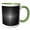 Green/White, variant on 3drose, Illuminant Polka Dot Pattern - Black and White Halftone Design, 11oz Mug