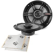 Crunch CS65CXS 6.5" CS Series 2-Way Coaxial Car Speakers 600W Peak NVX SDSK2 Sound Damping