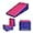 Rose & Dark Purple, variant on Matladin Incline Gymnastics Mat, Folding Gymnastics Cheese Wedge Mat, Gym Fitness Tumbling Skill Shape Mat for Kids Girls Home Training Exercise Mat, 48"x24"x14"