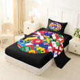 thumbnail image 2 of Manfei National Flags Twin Sheets,Football Sports Bedding,Multicolor,3 Pieces,1 Fitted Sheet and 1 Pillowcase, 2 of 6