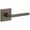 Titanium Gray, variant on Viaggio 623286 Quadrato Right Handed Solid Brass Privacy Door Lever Set - MultiColor
