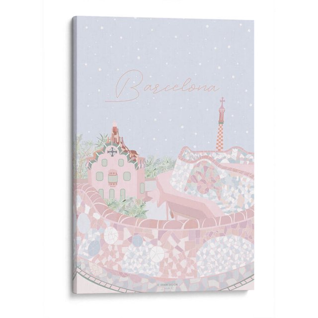 Cuadro decorativo - Parque Güell, 20x30 Canvas Lab Arquitectura, Ilustraciones