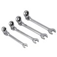 thumbnail image 3 of 4 Pcs 8 10 12 13 Mm Flexible Reversible Combination Ratchet Wrench Universal Keys Hand Tool Set Car, 3 of 5