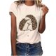 thumbnail image 1 of Camiseta de manga corta con cuello redondo y estampado informal de verano para mujer Pompotops hfajkhk134993, 1 of 5