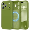 thumbnail image 1 of Funda de Silicona Premium, Forro de Microfibra, a Prueba de Golpes, para iPhone 17 Pro Max 6.9", Verde Cedro, 1 of 7