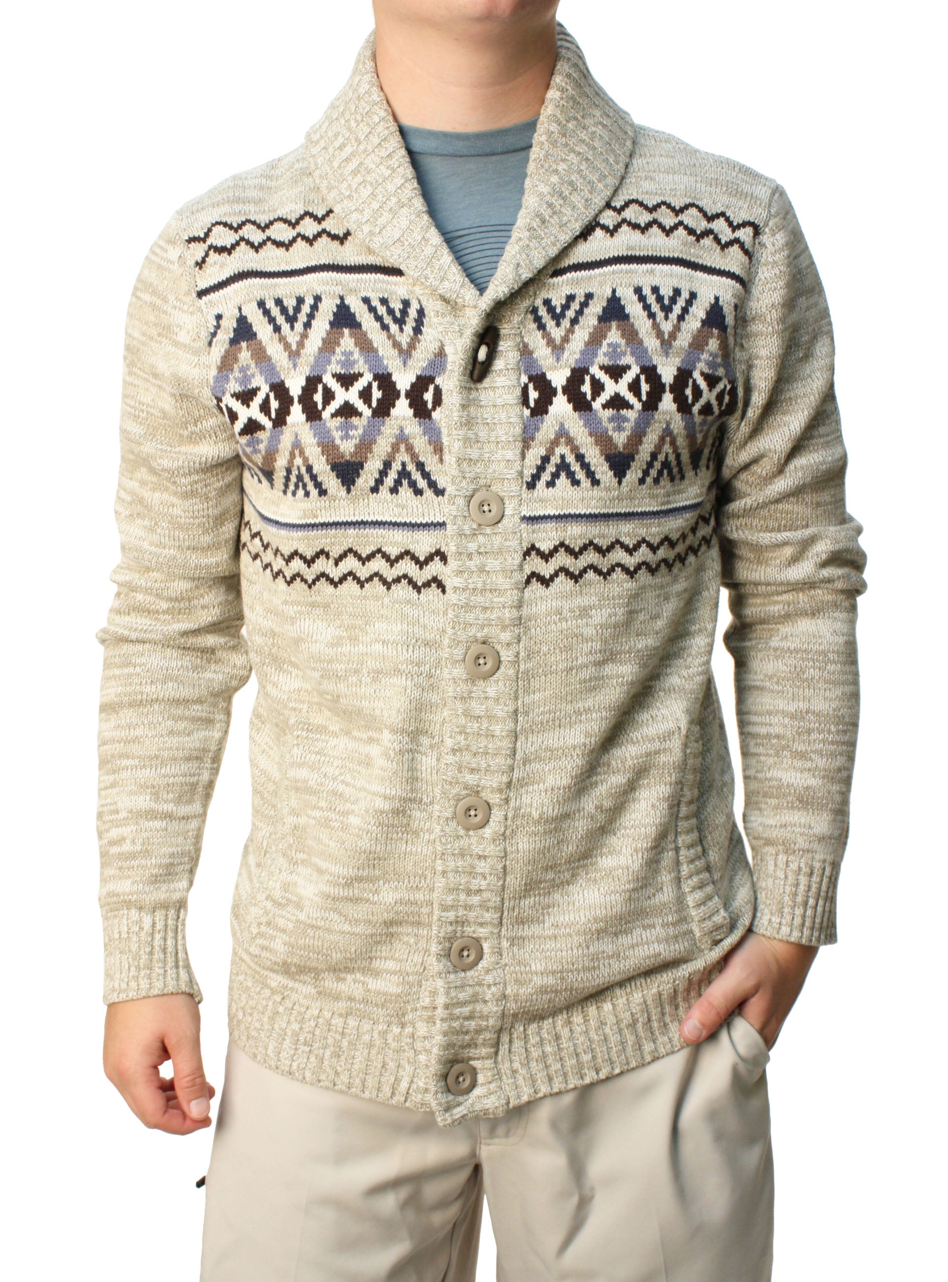 native print cardigan